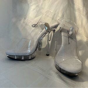Ellie Clear Platform Stiletto Heels